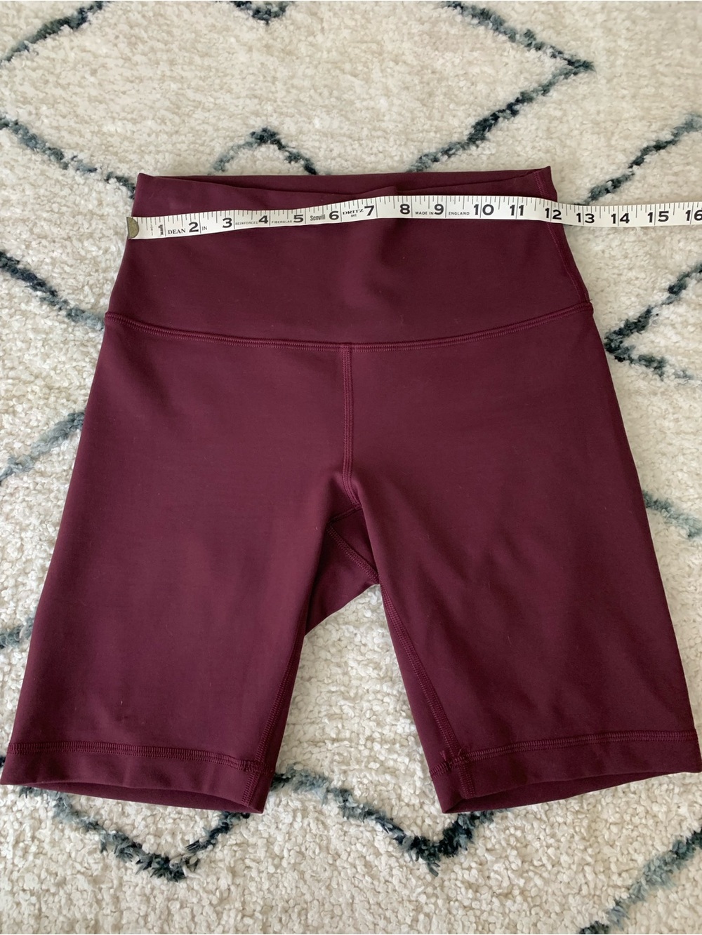 lululemon athletica Wunder Train High-Rise Maroon 8” Bike Shorts Cassis purple 6 - Picture 9 of 9